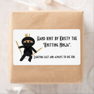 Knit Ninja with Circular Needles Label