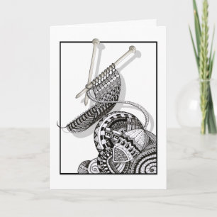 Knit One Doodle Art Card