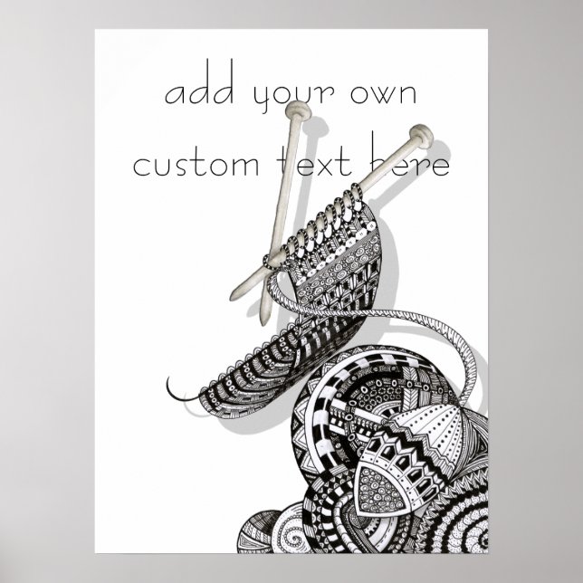 Knit One Doodle Art Poster (Front)