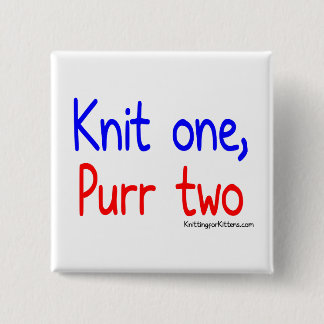 Knit One, Purr Two Button