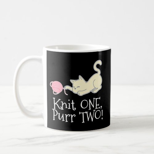Knit One Purr Two Cat Yarn Crocheting Coffee Mug