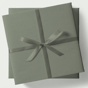 Knit pattern simple sage green Christmas holiday Wrapping Paper Sheets