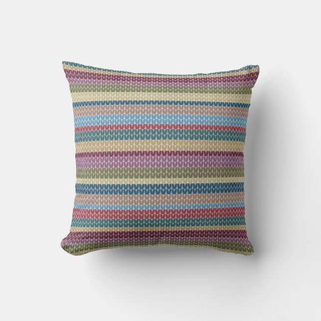 Knit Pattern Throw Pillow (Front)