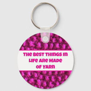 Knit Pink Crochet Pattern Crafty Love Yarn Keychain