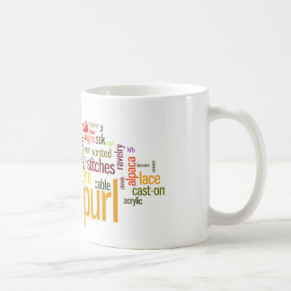 Knit Purl Knitting Lexicon for Knitters Coffee Mug