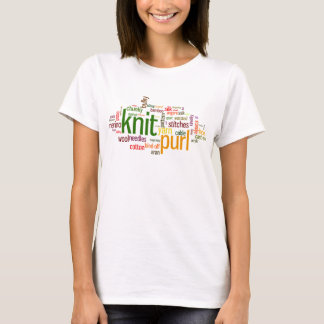 Knit Purl Knitting Lexicon for Knitters T-Shirt