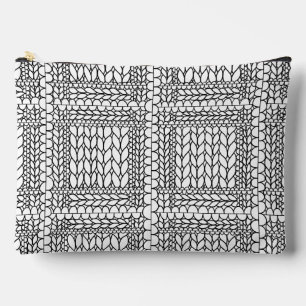 KNIT PURL WHITE Large Accessory Pouch