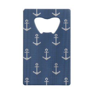 Knit Sea Anchor Credit Card Bottle Opener