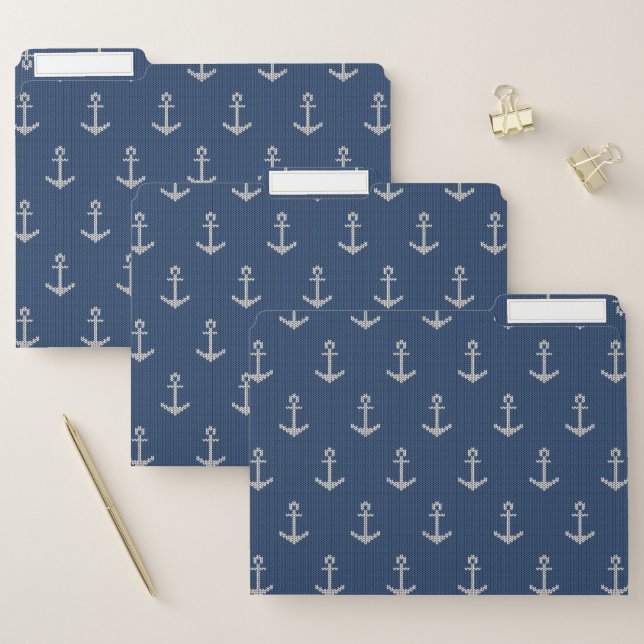 Knit Sea Anchor File Folder (Set)