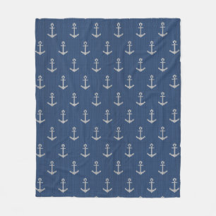 Knit Sea Anchor Fleece Blanket