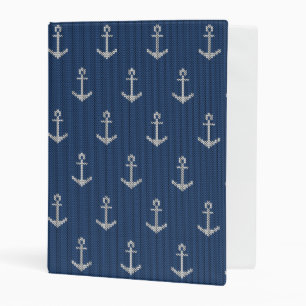 Knit Sea Anchor Mini Binder