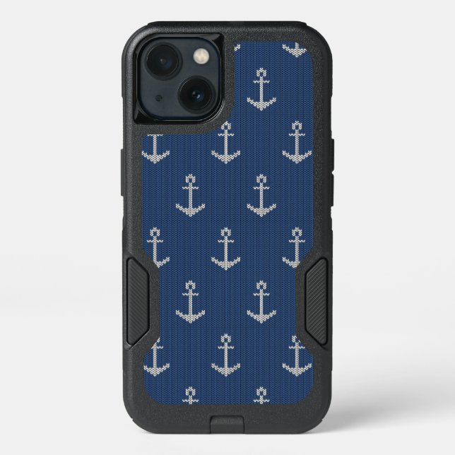 Knit Sea Anchor Otterbox iPhone Case (Back)
