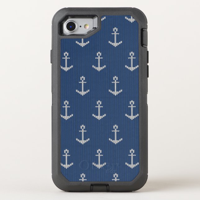 Knit Sea Anchor Otterbox iPhone Case (Back)
