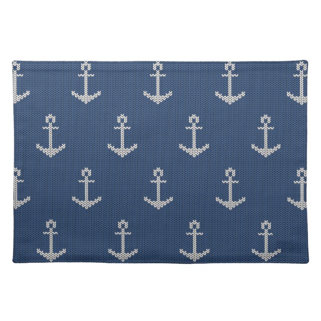 Knit Sea Anchor Placemat (Front)