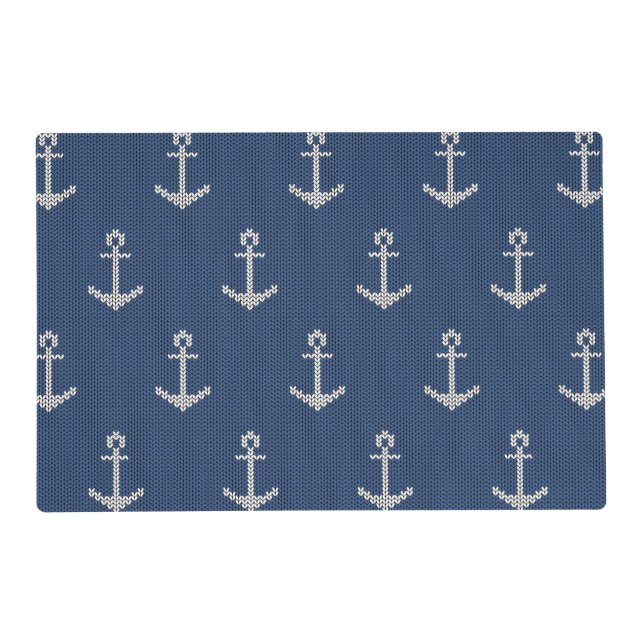 Knit Sea Anchor Placemat (Front)