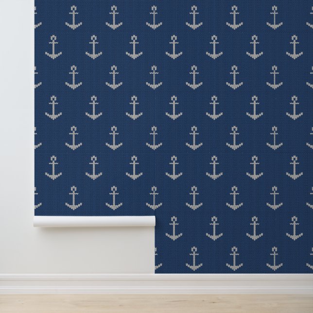 Knit Sea Anchor Wallpaper (Application)