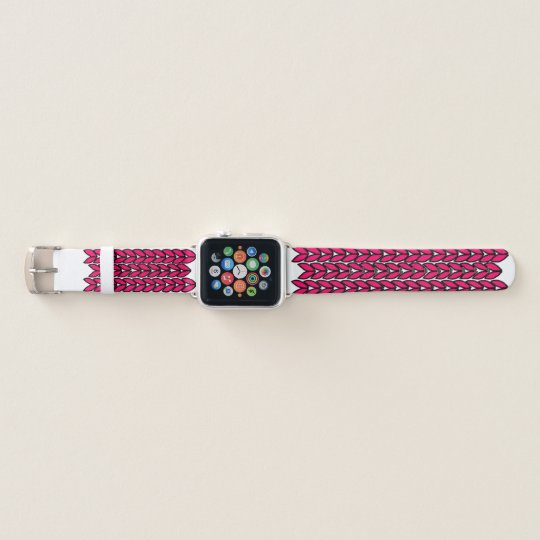 Knit stitch Apple Watch band hot pink knitting | Zazzle.com