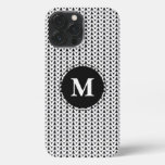 Knit Stitch Crafts White Monogram iPhone Case