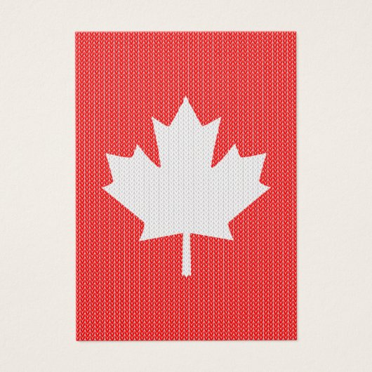 Knit Style Maple Leaf Knitting Motif (Front)