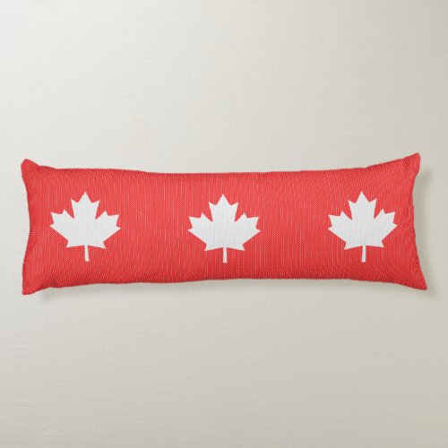 Knit Style Maple Leaf Knitting Motif Body Pillow