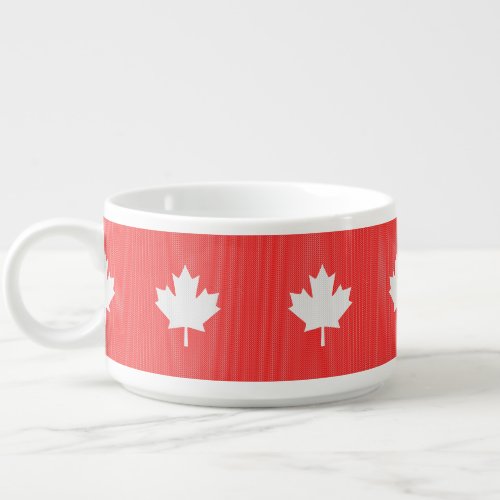 Knit Style Maple Leaf Knitting Motif Bowl