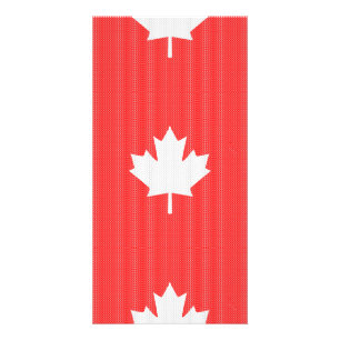 Knit Style Maple Leaf Knitting Motif Card