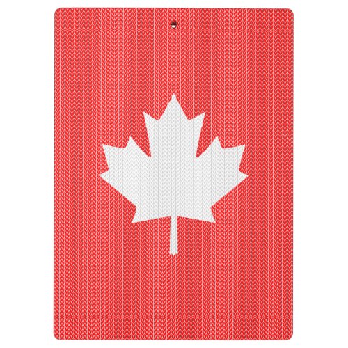 Knit Style Maple Leaf Knitting Motif Clipboard