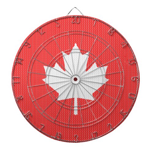 Knit Style Maple Leaf Knitting Motif Dartboard