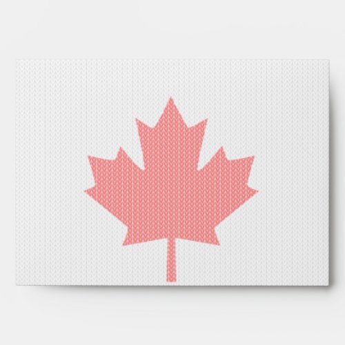 Knit Style Maple Leaf Knitting Motif Envelope