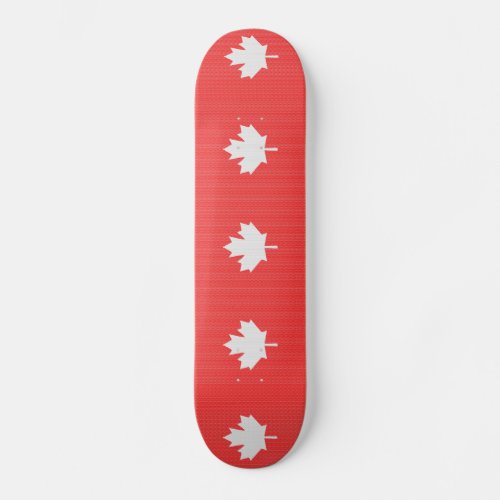 Knit Style Maple Leaf Knitting Motif Skateboard Deck