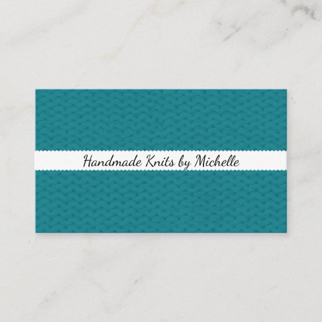 Knit Texture • Handmade Crafts Business Card (Front)