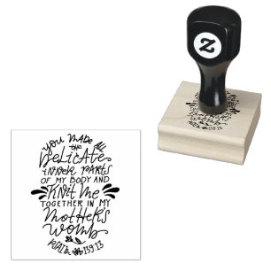 Knit Together in Mother's Womb Rubber Stamp