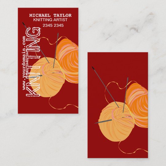 Knitting Craft Artist Business Card