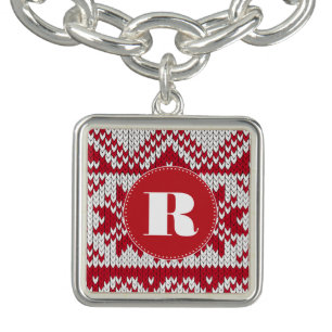 Knitted Christmas Charm Bracelet