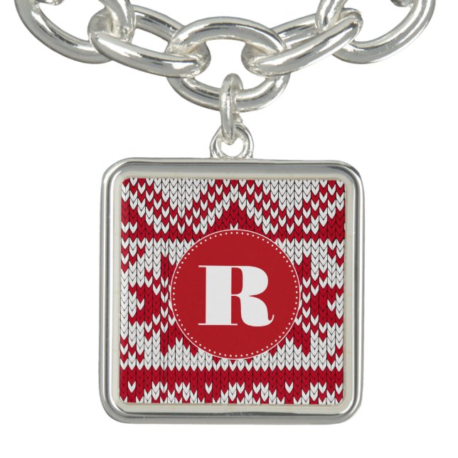 Knitted  Christmas Charm Bracelet (Design)