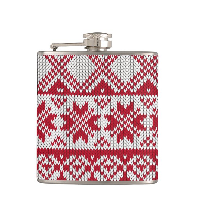 Knitted Christmas Hip Flask (Front)