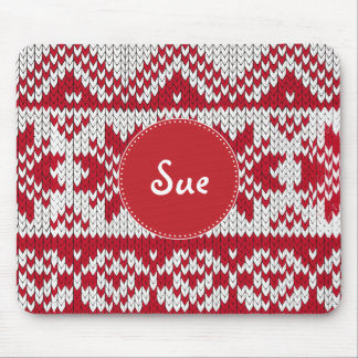 Knitted Christmas Mouse Pad