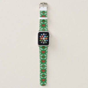 Knitted Christmas pattern Apple Watch Band