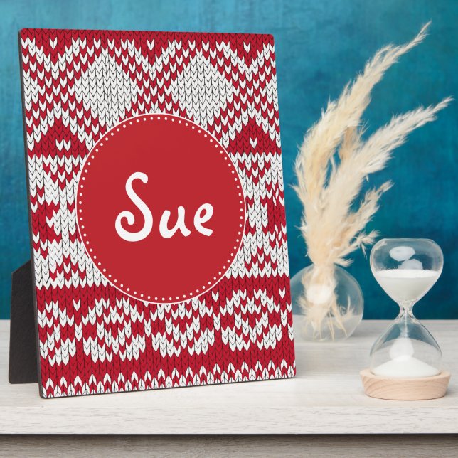 Knitted  Christmas Plaque (Side)