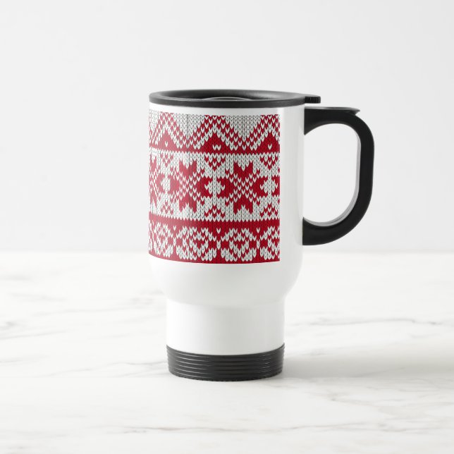 Knitted  Christmas Travel Mug (Right)