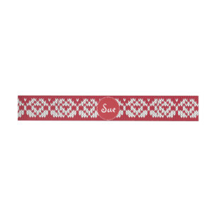 Knitted Christmas Wrap Around Address Label