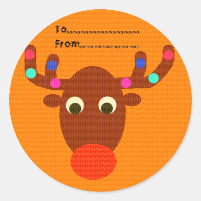 Knitted Classic Round Sticker (Front)