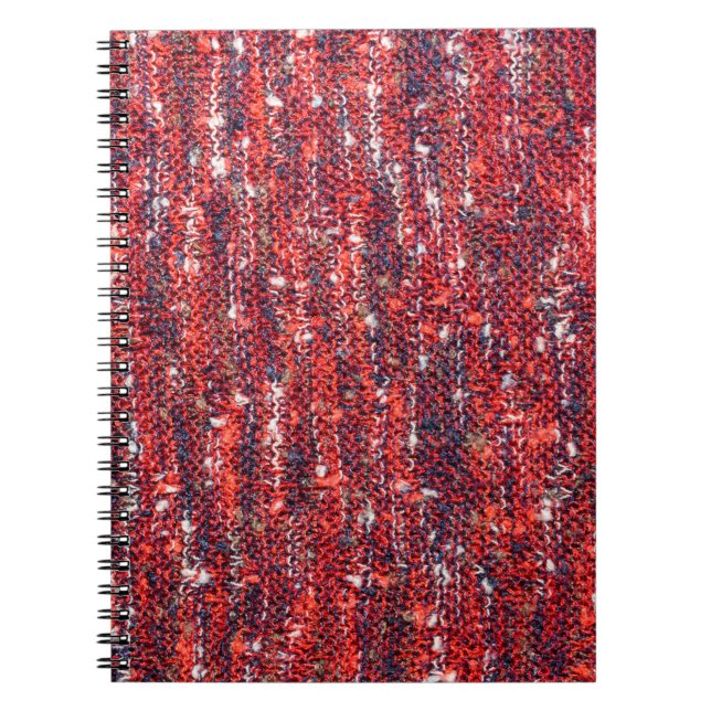Knitted colored texture background. notebook (Front)