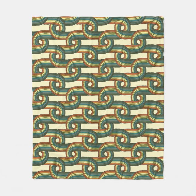 Knitted colors: hand-drawn seamless pattern. fleece blanket (Front)