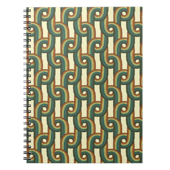 Knitted colors: hand-drawn seamless pattern. notebook (Front)