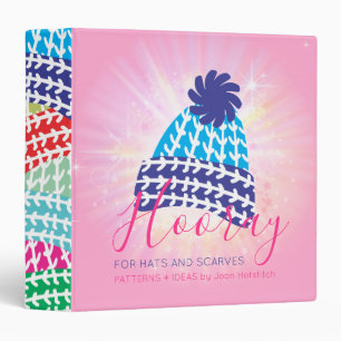 Knitted crocheted hat knitting crochet pattern 3 ring binder