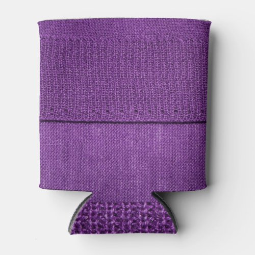 Knitted Fabric Plain Purple Texture Can Cooler