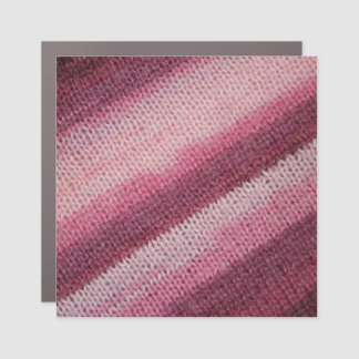 Knitted fabric texture, purple-pink abstract. car magnet
