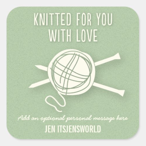 Knitted For You Sticker in Green