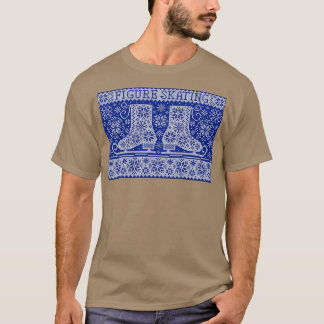 Knitted jacquard pattern figure skating T-Shirt